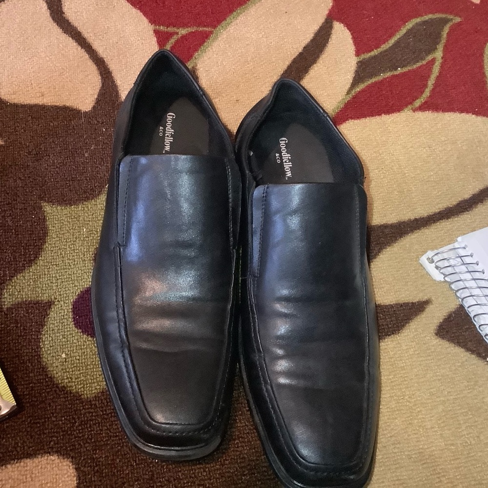 Faux leather, professional, box toe dress shoes